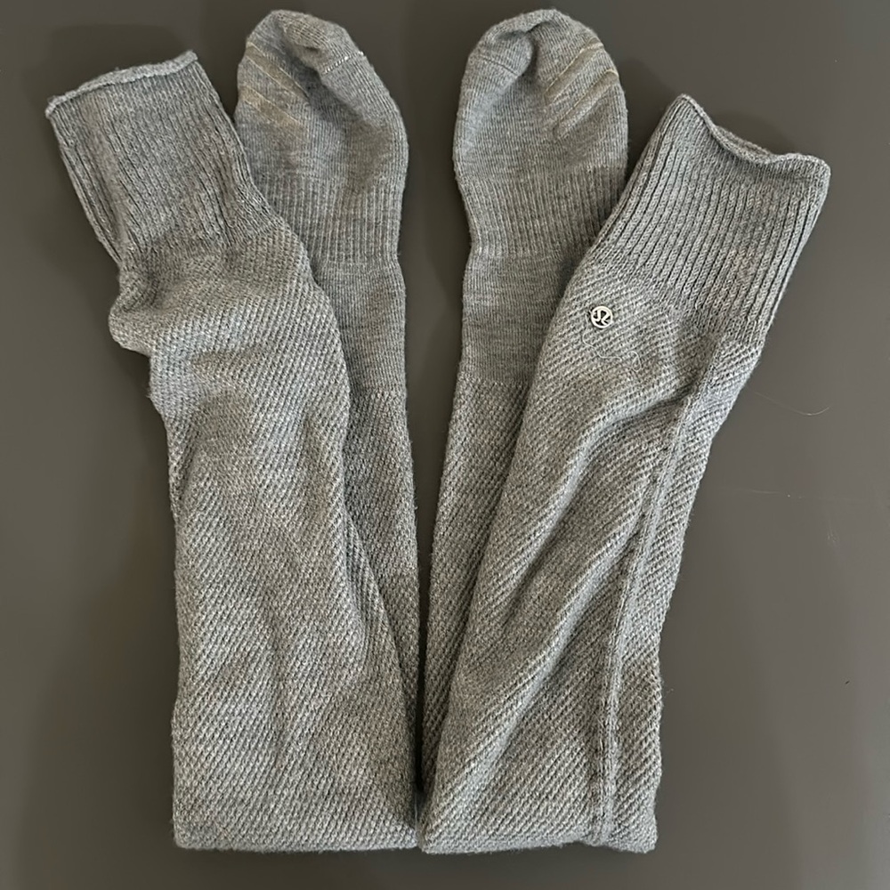 Lululemon thigh high boots socks.